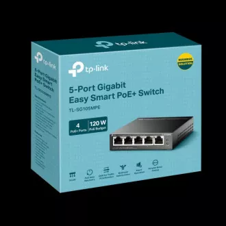 TP-Link stikalo TL-SG105MPE Easy Smart, 5x GLAN, 4x PoE , 120W