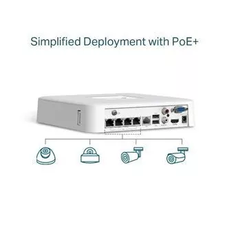 TP-LINK VIGI NVR1104H-4P 4 kanali, 4x Lan s PoE, 2x USB