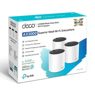 TP-Link Deco X55(3 pakiranja) - Sistem AX3000 Wi-Fi 6 Mesh za pokritost celotnega doma - HomeShield - (3 pakiranja)