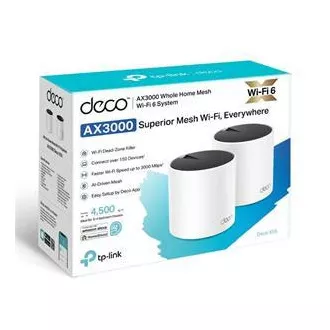 TP-Link Deco X55(2 paketa) - AX3000 Wi-Fi 6 Mesh sistem za pokrivanje celotnega doma - HomeShield - (2 paketa) TP-Link Deco X55(2 paketa) - AX3000 Wi-Fi 6 Mesh sistem za pokrivanje celotnega doma - HomeShield - (2 paketa)
