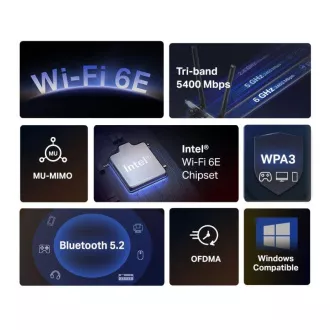 MERCUSYS MA86XE - PCI Express adapter AXE5400, brezžični WiFi 6E