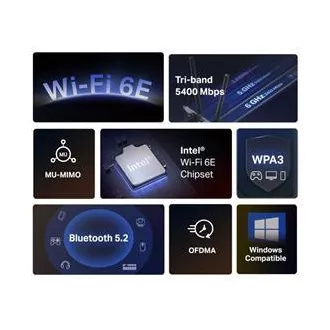 MERCUSYS MA86XE - PCI Express adapter AXE5400, brezžični WiFi 6E