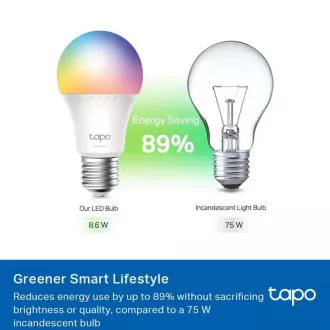 TP-Link Tapo L535E, pametna LED žarnica Wi-Fi, barvna, 2500-6500K, E27 TP-Link Tapo L535E, pametna LED žarnica Wi-Fi, barvna, 2500-6500K, E27