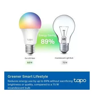 TP-Link Tapo L535E, pametna LED žarnica Wi-Fi, barvna, 2500-6500K, E27 TP-Link Tapo L535E, pametna LED žarnica Wi-Fi, barvna, 2500-6500K, E27