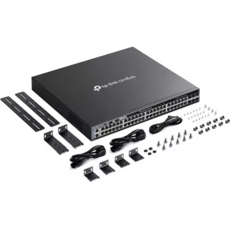 TP-Link SG6654X Omada 48-portno gigabitno stikalo z možnostjo zlaganja v vrsto L3, 48 gigabitnih vrat RJ45 in 6× 10 Gbps reže SFP
