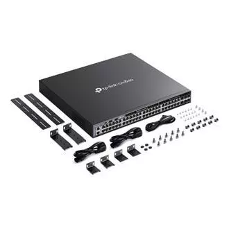 TP-Link SG6654X Omada 48-portno gigabitno stikalo z možnostjo zlaganja v vrsto L3, 48 gigabitnih vrat RJ45 in 6× 10 Gbps reže SFP
