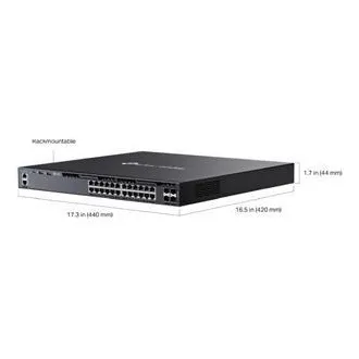 TP-Link SG6428XHP Omada 24-portno gigabitno stikalo RJ45 z možnostjo zlaganja L3 PoE , 720 W skupne porabe PoE