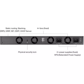 TP-Link SG6428X Omada 24-portno gigabitno stikalo RJ45 z možnostjo zlaganja L3, 4×10 Gb/s reže SFP