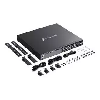 TP-Link SG6428X Omada 24-portno gigabitno stikalo RJ45 z možnostjo zlaganja L3, 4×10 Gb/s reže SFP
