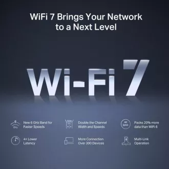 MERCUSYS MR47BE - BE9300 Tri-band Wi-Fi 7 Router, 2,5G WAN, 3x 2,5G LAN, EasyMesh