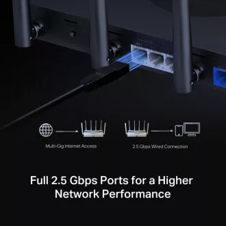 MERCUSYS MR47BE - BE9300 Tri-band Wi-Fi 7 Router, 2,5G WAN, 3x 2,5G LAN, EasyMesh