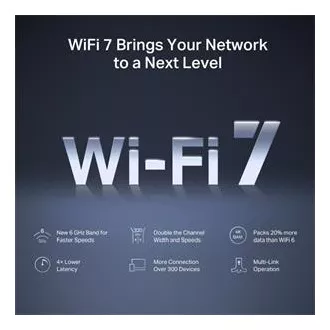 MERCUSYS MR47BE - BE9300 Tri-band Wi-Fi 7 Router, 2,5G WAN, 3x 2,5G LAN, EasyMesh