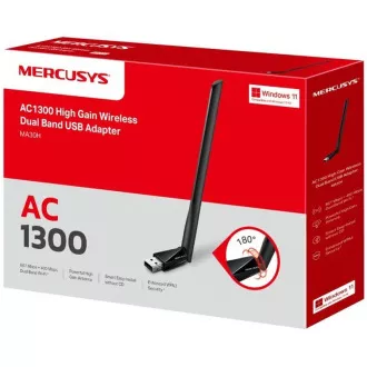 MERCUSYS MA30H - Brezžični dvopasovni adapter AC1300 USB - Antena, z visokim izkoristkom