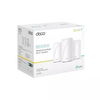 TP-Link Deco BE65(3-pack) BE9300 Tri-band Mesh WiFi 7 sistem za celoten dom, 4x 2,5GLAN, USB, 2,4/5/6GHz, HomeShi
