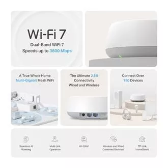 TP-Link Deco BE25(1 pakiranje) - BE3600 Mesh WiFi 7 sistem za celotno gospodinjstvo TP-Link Deco BE25(1 pakiranje) - BE3600 Mesh WiFi 7 sistem za celotno gospodinjstvo