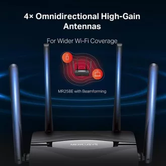 Mercusys MR25BE Usmerjevalnik Wi-Fi 7 z dvema pasovoma BE3600