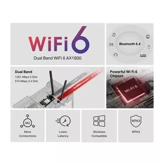 Mercusys MA70XE - adapter Wi-Fi 6 PCIe z Bluetooth 5.4 AX1800
