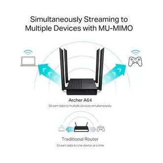 TP-Link Archer A64 - Brezžični usmerjevalnik WiFi AC1200 MU-MIMO