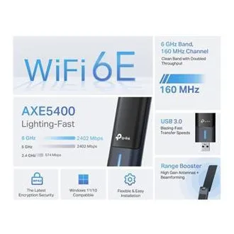 TP-Link Archer TBE230UH – dvopasovni brezžični USB-adapter Wi-Fi 7 Mini