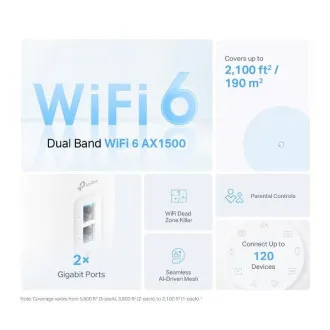 TP-Link Deco PX10 (komplet 2 kosov) – AX1500 AV1000 mrežni sistem Wi-Fi 6 za pametne domove (komplet 2 kosov)