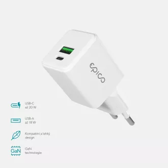 Napajalnik Epico UltraBoost GaN 20W EA20 - Bela