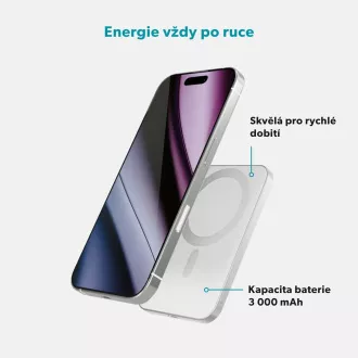Epico 3000mAh Alu Mag  PowerBank EM31 - srebrna