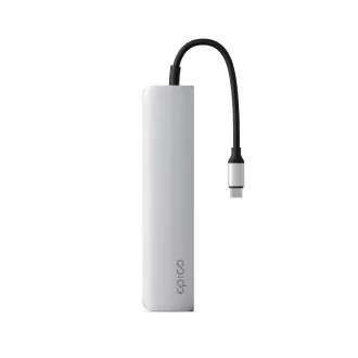 Epico 6v1 Alu vozlišče 8K s priključkom USB-C - srebrno