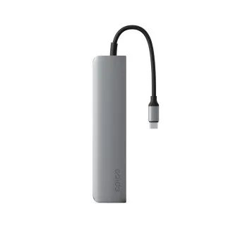 Epico 6-v-1 aluminijasti USB-C 8K hub – siva Epico 6-v-1 aluminijasti USB-C 8K hub – siva