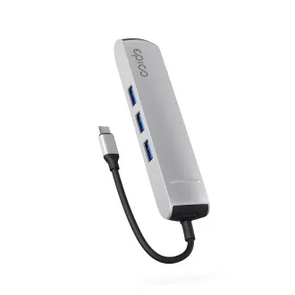 Epico 6v1 Slim Hub 8K s priključkom USB-C - srebrn