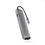 Epico 6v1 Slim Hub 8K s priključkom USB-C - siv