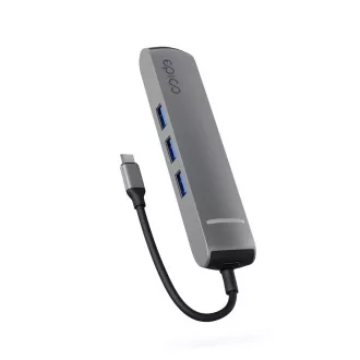 Epico 6v1 Slim Hub 8K s priključkom USB-C - siv