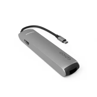 Epico 6v1 Slim Hub 8K s priključkom USB-C - siv