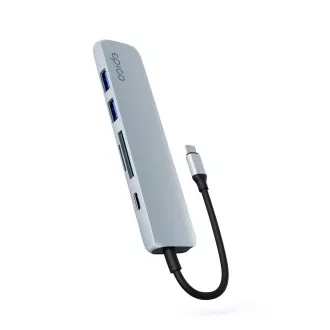 Epico 6v1 aluminijasto vozlišče USB-C 8K - modro