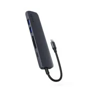 Aluminijasto vozlišče Epico 6v1 USB-C 8K - črnilo