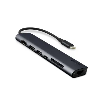 Epico 7v1 aluminijasto vozlišče USB-C 8K - črnilo
