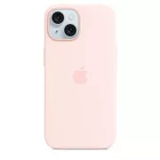 Silikonsko ohišje za iPhone 15 z MagSafe - svetlo roza