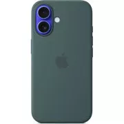 Silikonsko ohišje za iPhone 16 Plus z državo članico - Zeleno jezero