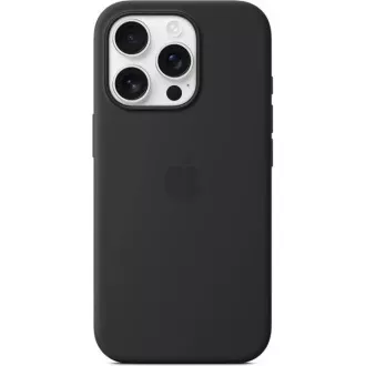 Silikonsko ohišje za iPhone 16 Pro z MS - črno
