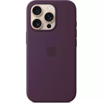 Silikonsko ohišje za iPhone 16 Pro z MS - Plum