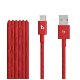 Beats USB-A / USB-C tkani kabel (1,5 m) - hitro rdeč