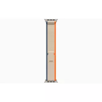 Apple Watch Ultra 2/49mm/Titan/športni trak/oranžno-beljasti trak/-M/L