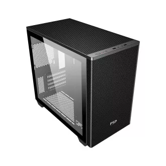 FSP CST360B/Micro Tower/Transpar./Črna