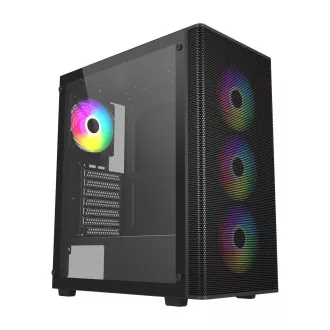 FSP M220/Midi Tower/Transpar./Črna