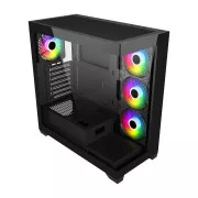 FSP M340-BA/Midi Tower/Transpar./Črna