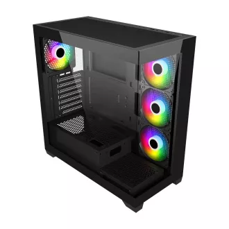 FSP M340-BA/Midi Tower/Transpar./Črna