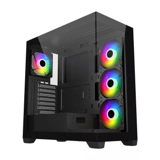 FSP M340-BA/Midi Tower/Transpar./Črna