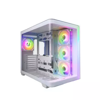 FSP M580-WA/Midi Tower/Transpar./White