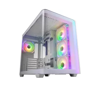FSP M580-WA/Midi Tower/Transpar./White