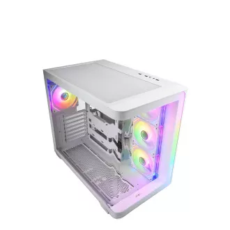 FSP M580-WA/Midi Tower/Transpar./White
