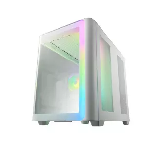 FSP M580-WA/Midi Tower/Transpar./White